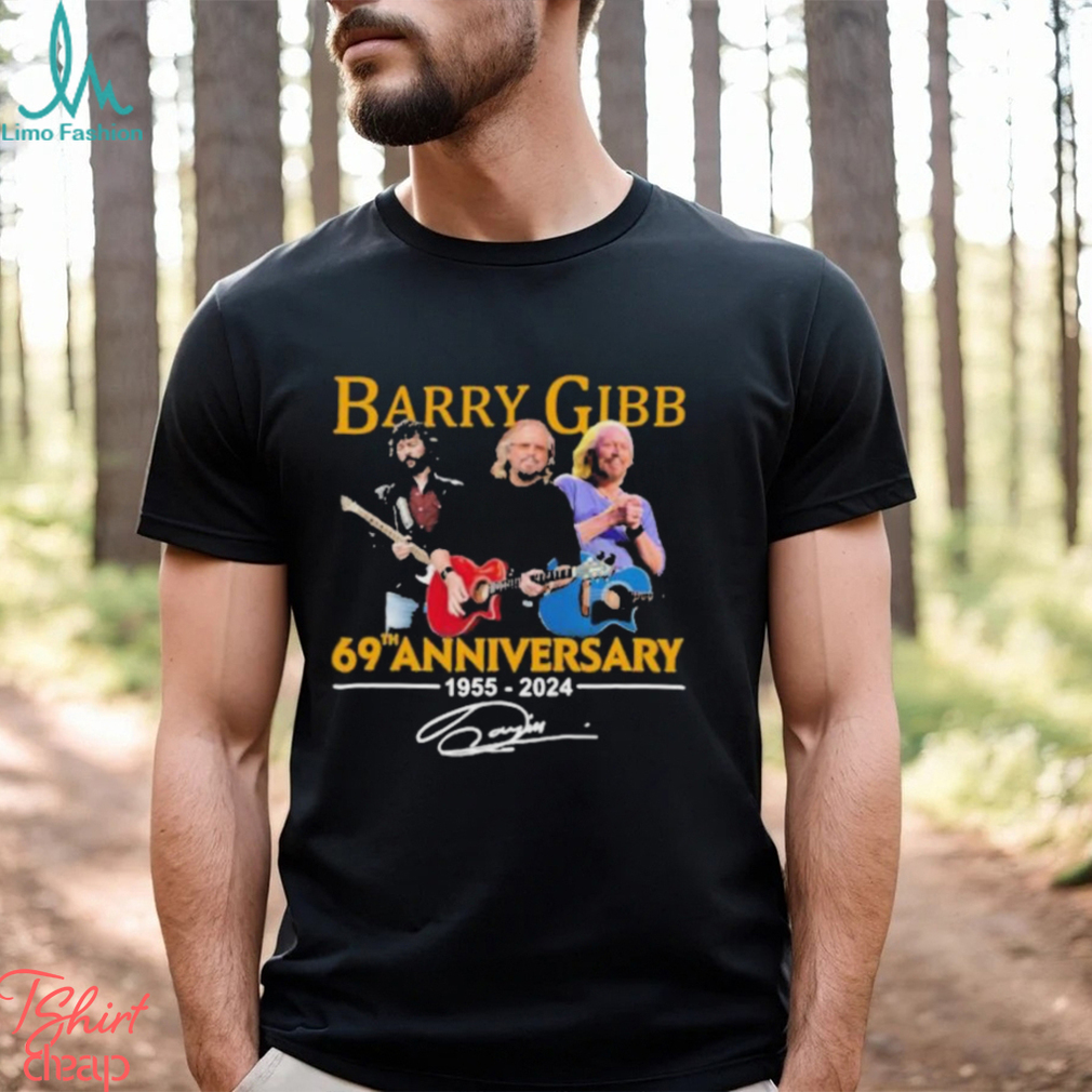 Official Barry Gibb 69th Anniversary 1955 2024 Signature T Shirt Official Barry Gibb 69th Anniversary 1955 2024 Signature T Shirt