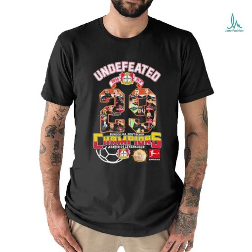 Official Bayer Leverkusen Undefeated 29 0 Bundesliga Champions 2024 signatures Shirt