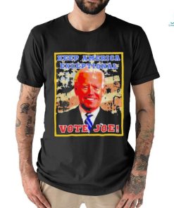 Official Biden keep America exceptional vote Joe shirt