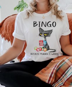 Official Black Cat Bingo Because Murder Is Wrong Shirt