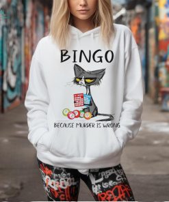 Official Black Cat Bingo Because Murder Is Wrong Shirt
