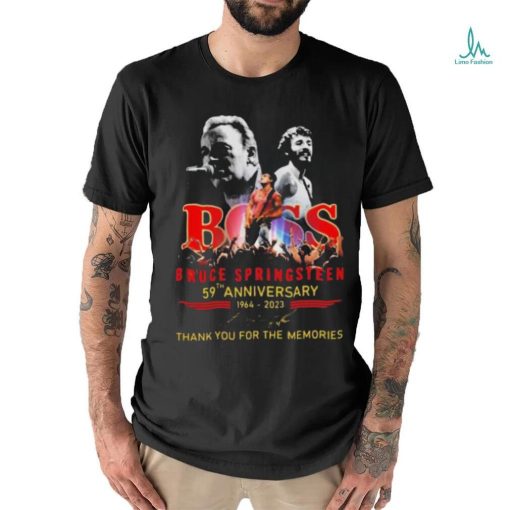 Official Boss Bruce Springsteen 59th Anniversary 1964 2023 Thank You For The Memories Signature Shirt