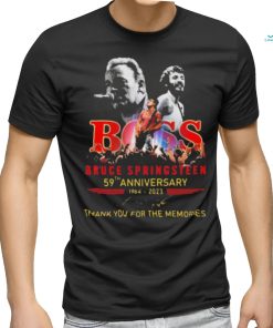 Official Boss Bruce Springsteen 59th Anniversary 1964 2023 Thank You For The Memories Signature Shirt