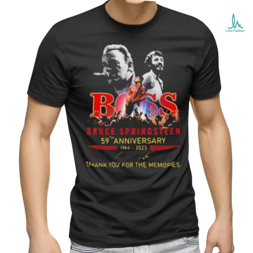 Official Boss Bruce Springsteen 59th Anniversary 1964 2023 Thank You For The Memories Signature Shirt