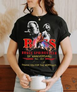 Official Boss Bruce Springsteen 59th Anniversary 1964 2023 Thank You For The Memories Signature Shirt
