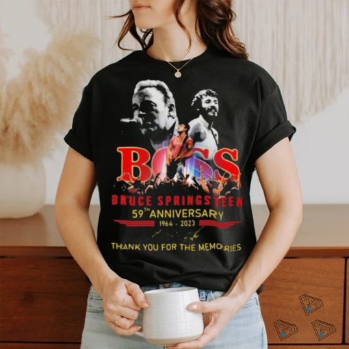 Official Boss Bruce Springsteen 59th Anniversary 1964 2023 Thank You For The Memories Signature Shirt