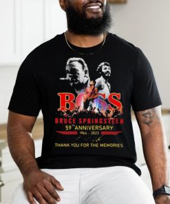 Official Boss Bruce Springsteen 59th Anniversary 1964 2023 Thank You For The Memories Signature Shirt