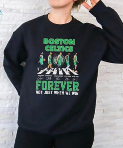 Official Boston Celtics Team Abbey Road Forever Not Just When We Win Signatures Shirt