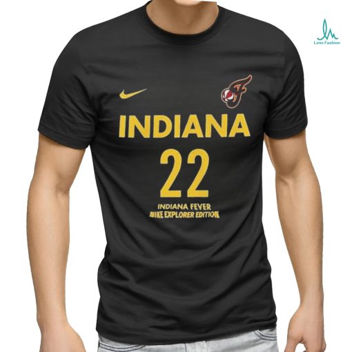 Official Caitlin Clark Indiana Fever Nike Youth 2024 WNBA Draft Explorer Edition Player Name & Number Shirt