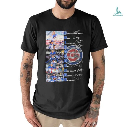 Official Chicago Cubs Baseball Team Players 2024 Signatures Shirt