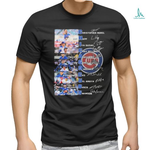 Official Chicago Cubs Baseball Team Players 2024 Signatures Shirt