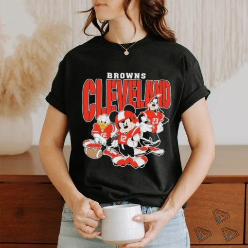 Official Cleveland Browns Mickey Donald Duck And Goofy Football Team 2024 T shirt