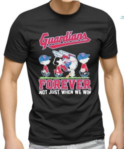Official Cleveland Guardians x Peanuts Movie Characters Abbey Road Forever Not Just When We Win Shirt