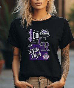 Official Colorado Rockies Fanatics Branded Black Split Zone T Shirt