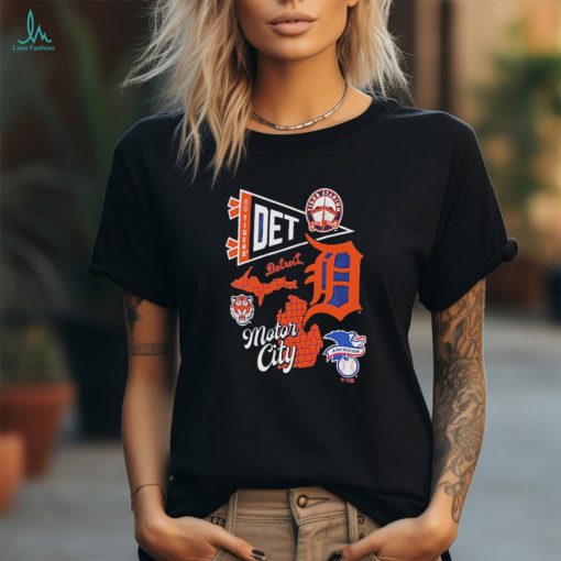 Official Detroit Tigers Fanatics Branded Split Zone T Shirt