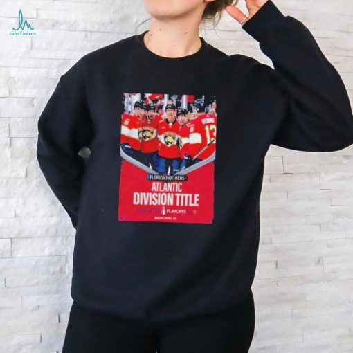 Official Florida Panthers Nhl Atlantic Division Title Stanley Cup Playoffs 2024 Begin April 20 Merchandise T Shirt