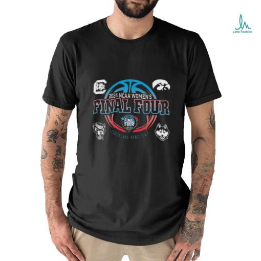 Official Gamecocks Wolfpack Hawkeyes And UConn Huskies 2024 NCAA Women’s Final Four Cleveland April 5&7 shirt