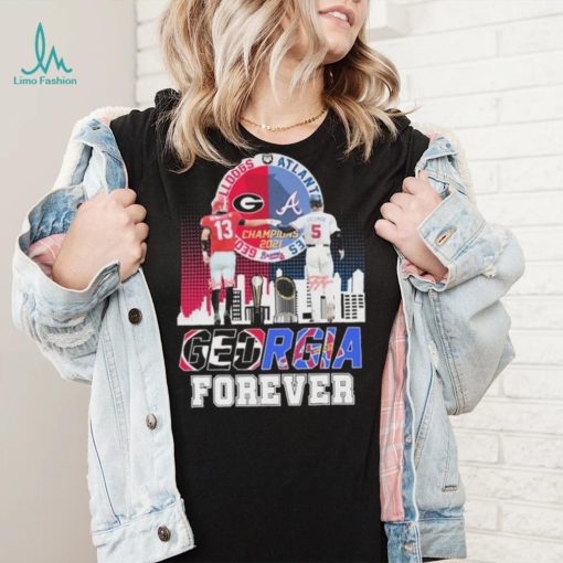 Official Georgia Bulldogs Stetson Bennett And Atlanta Braves Freddie Freeman Georgia Forever Signatures shirt