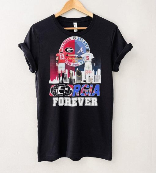 Official Georgia Bulldogs Stetson Bennett And Atlanta Braves Freddie Freeman Georgia Forever Signatures shirt