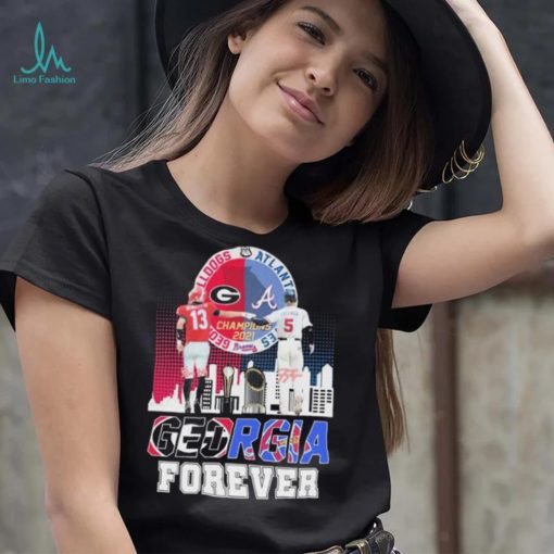 Official Georgia Bulldogs Stetson Bennett And Atlanta Braves Freddie Freeman Georgia Forever Signatures shirt