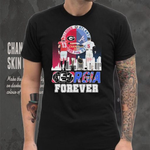 Official Georgia Bulldogs Stetson Bennett And Atlanta Braves Freddie Freeman Georgia Forever Signatures shirt