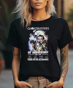 Official Ghostbusters 40th Anniversary 1984 2024 Thank You For The Memories Signatures Shirt