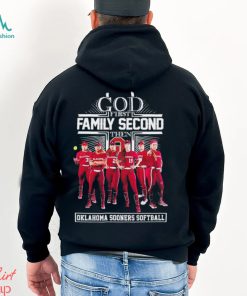 Official God First Family Second Then Oklahoma Softball shirt