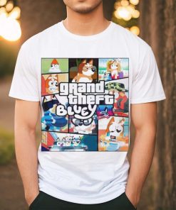 Official Grand Theft Bluey Family Characters 2024 shirt