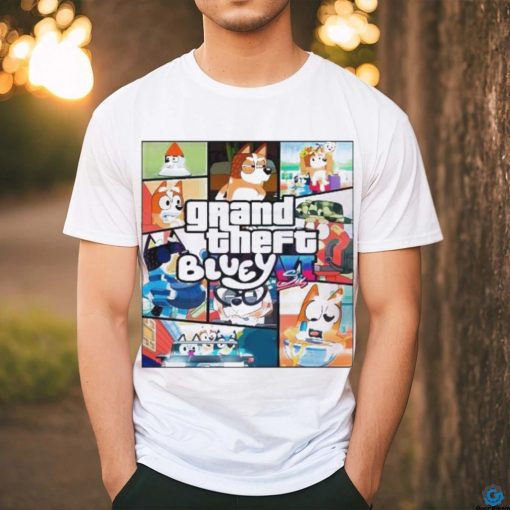 Official Grand Theft Bluey Family Characters 2024 shirt