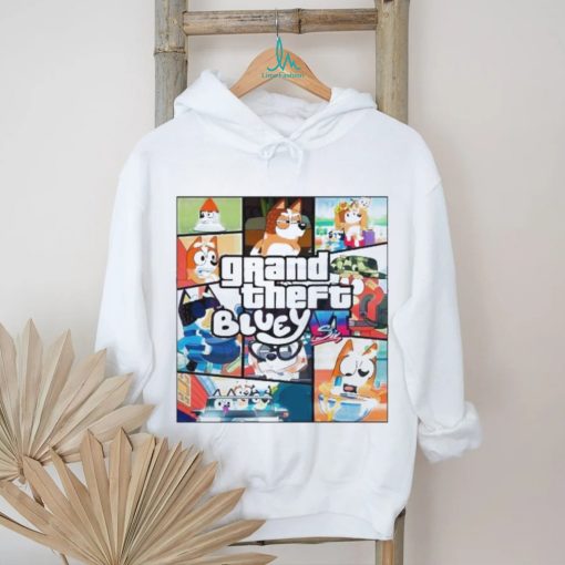 Official Grand Theft Bluey Family Characters 2024 shirt