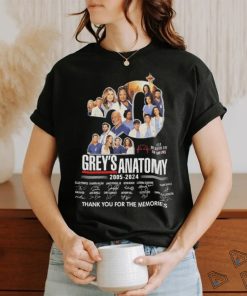 Official Grey’s Anatomy 2005 2024 Thank You For The Memories signatures T Shirt