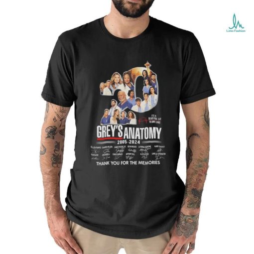 Official Grey’s Anatomy 2005 2024 Thank You For The Memories signatures T Shirt