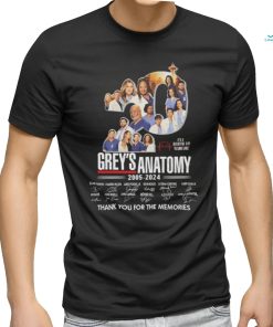 Official Grey’s Anatomy 2005 2024 Thank You For The Memories signatures T Shirt