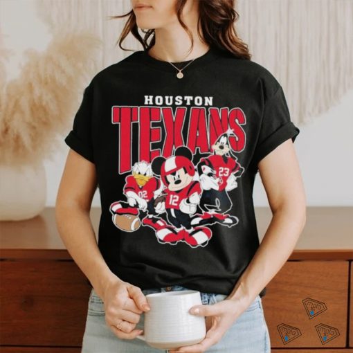 Official Houston Texans Mickey Donald Duck And Goofy Football Team 2024 T shirt
