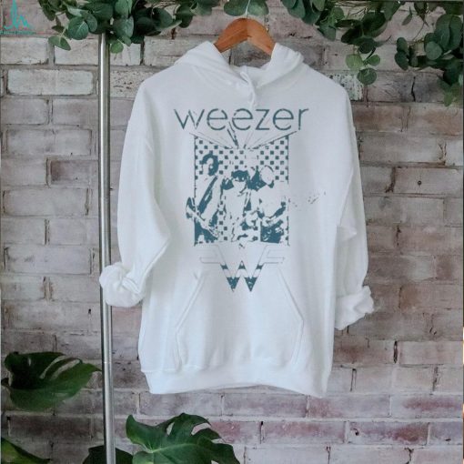 Official Jane Weezer Blue Checkered Ivory photos vintage t shirt