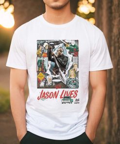 Official Jason Voorhees Camp Blood Jason Lives He’s Back The Man Behind The Mask 2024 T shirt