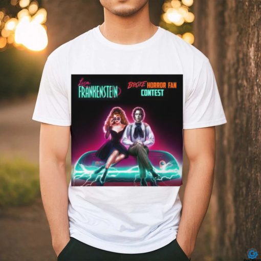 Official Lisa Frankenstein Broke Horror Fan Contest Neon T shirt