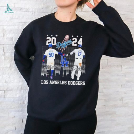 Official Los Angeles Dodgers Mookie Betts And Shohei Ohtani 2024 Signatures Shirt