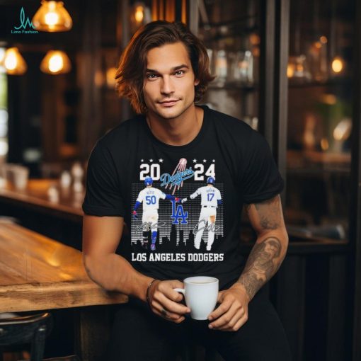 Official Los Angeles Dodgers Mookie Betts And Shohei Ohtani 2024 Signatures Shirt