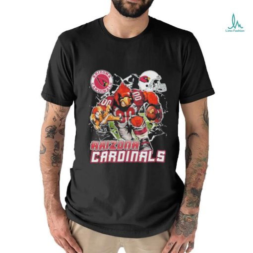 Official Mascot Breaking Through Wall Arizona Cardinals Vintage T shirt
