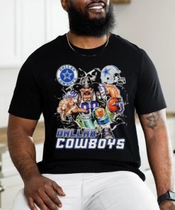 Official Mascot Breaking Through Wall Dallas Cowboys Vintage T shirt