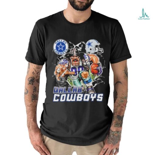 Official Mascot Breaking Through Wall Dallas Cowboys Vintage T shirt