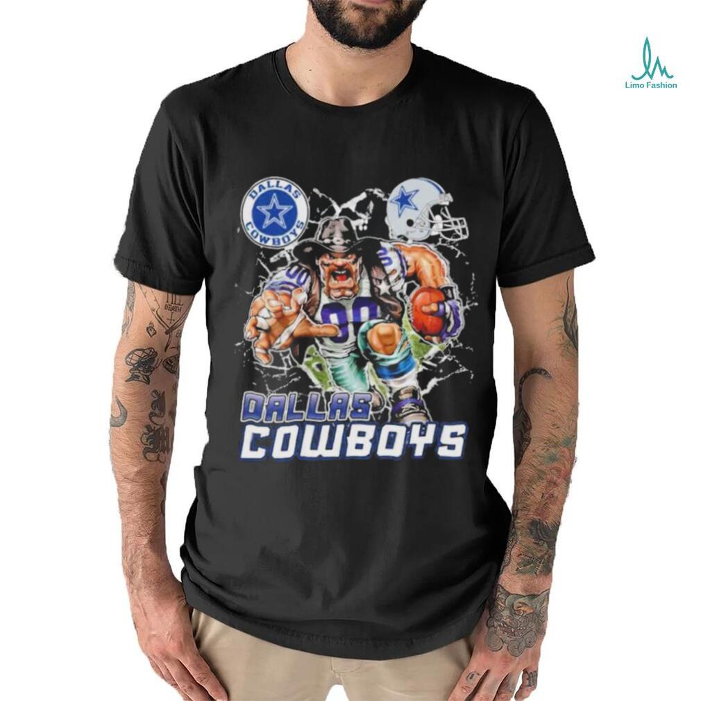 Official Mascot Breaking Through Wall Dallas Cowboys Vintage T shirt Official Mascot Breaking Through Wall Dallas Cowboys Vintage T shirt