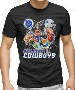 Official Mascot Breaking Through Wall Dallas Cowboys Vintage T shirt