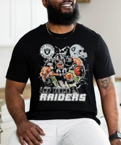 Official Mascot Breaking Through Wall Las Vegas Raiders Vintage T shirt