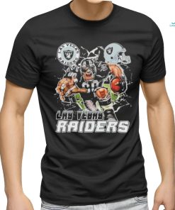 Official Mascot Breaking Through Wall Las Vegas Raiders Vintage T shirt