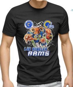 Official Mascot Breaking Through Wall Los Angeles Rams Vintage T shirt