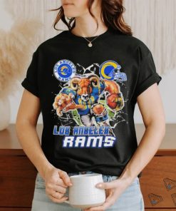 Official Mascot Breaking Through Wall Los Angeles Rams Vintage T shirt