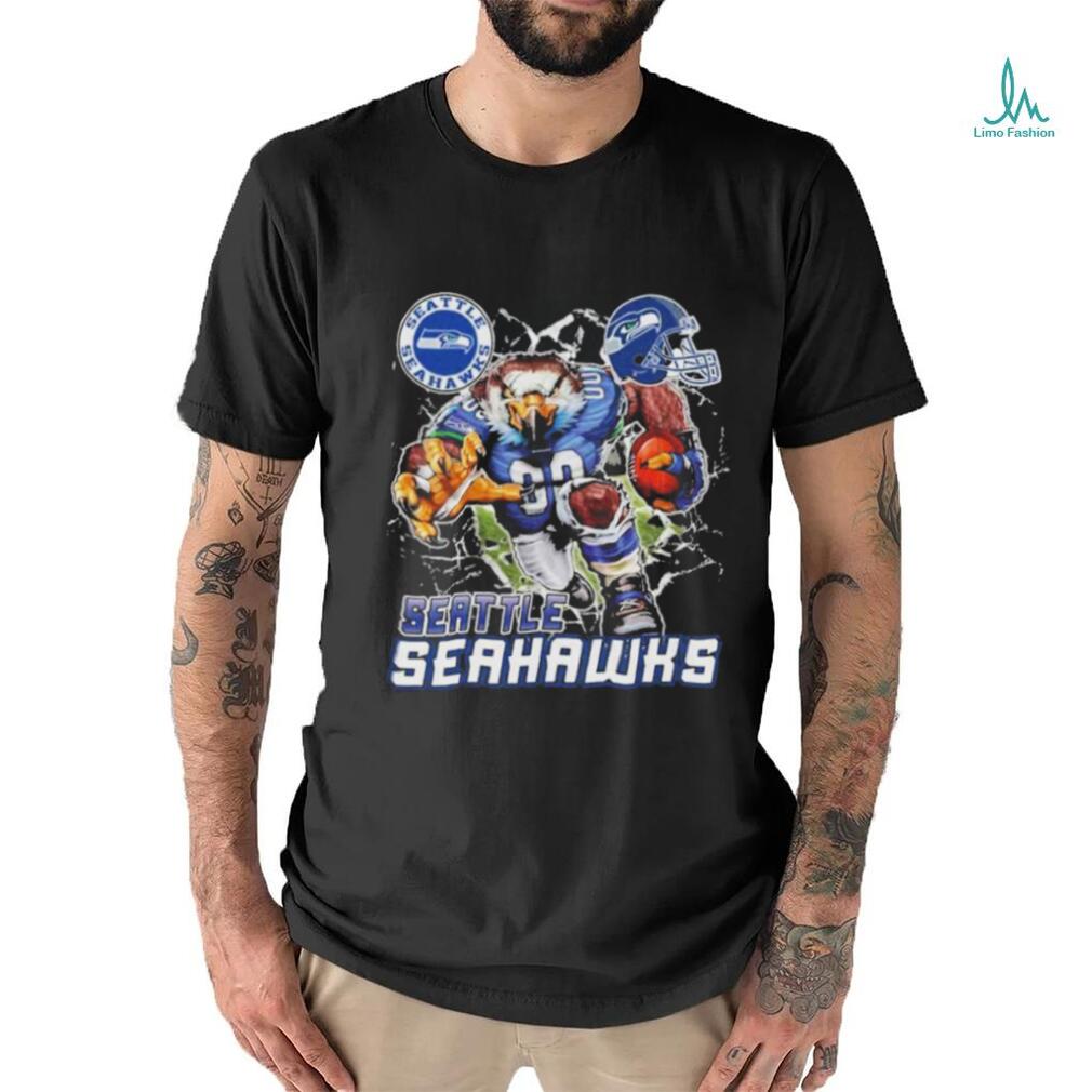 Official Mascot Breaking Through Wall Seattle Seahawks Vintage T shirt Official Mascot Breaking Through Wall Seattle Seahawks Vintage T shirt