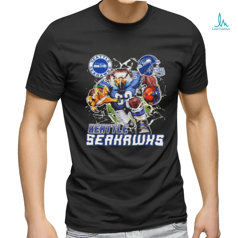 Official Mascot Breaking Through Wall Seattle Seahawks Vintage T shirt Official Mascot Breaking Through Wall Seattle Seahawks Vintage T shirt